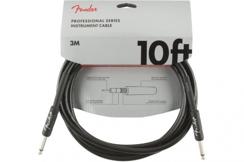 Кабель инструментальный FENDER CABLE PROFESSIONAL SERIES 10' BLACK - JCS.UA