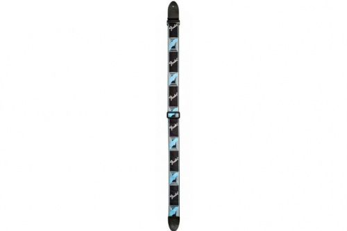 Ремень FENDER 2 MONOGRAMMED BLACK LIGHT GREY MEDIUM BLUE STRAP - JCS.UA фото 4