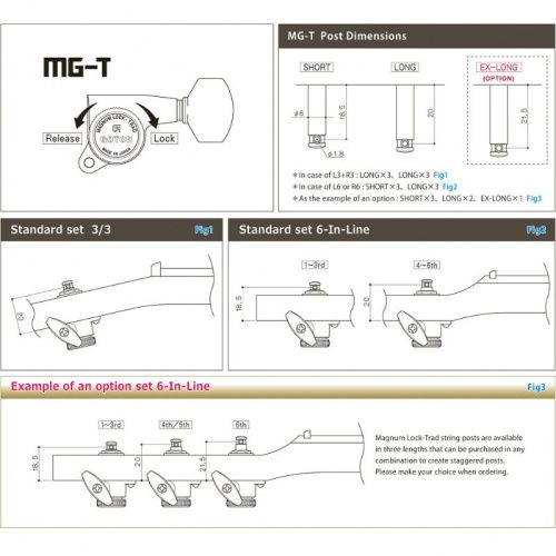 Кілок для електрогітари GOTOH SG381-07R MG-T WS B - JCS.UA фото 3