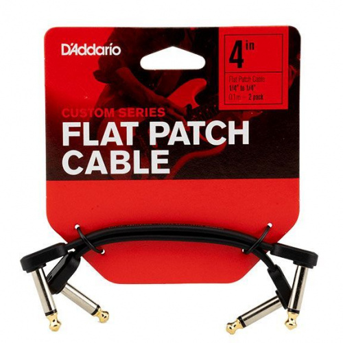 Інструментальний патч-кабель D'ADDARIO PW-FPRR-204 Custom Series Flat Patch Cables (10cm) - JCS.UA