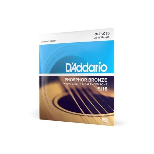 Струны DADDARIO EJ16 PHOSPHOR BRONZE LIGHT 12-53 - JCS.UA фото 2