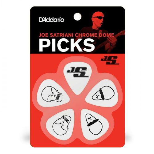 Набор медиаторов D'ADDARIO 1CWH2-10JS JOE SATRIANI SIGNATURE GUITAR PICKS, WHITE (Light Gauge) - JCS.UA фото 2