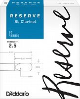 Тростини для кларнета D'ADDARIO Reserve Bb Clarinet #2.5 - 10 Box - JCS.UA
