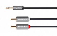 Готовый кабель Kruger&Matz KM1215 jack 3.5 - 2RCA 10 м - JCS.UA