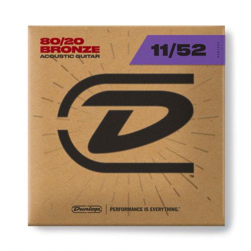 Струны DUNLOP DAB1152 80/20 BRONZE ACOUSTIC GUITAR STRINGS (11-52) - JCS.UA