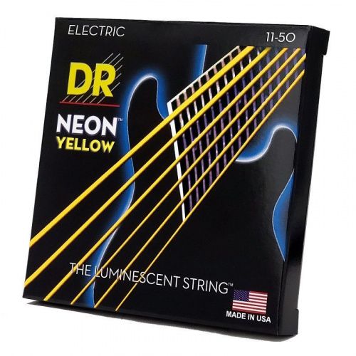 Струны DR STRINGS NYE-11 NEON YELLOW ELECTRIC - HEAVY (11-50) - JCS.UA фото 2