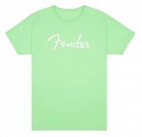 Футболка FENDER T-SHIRT SPAGHETTI LOGO SURF GREEN M - JCS.UA