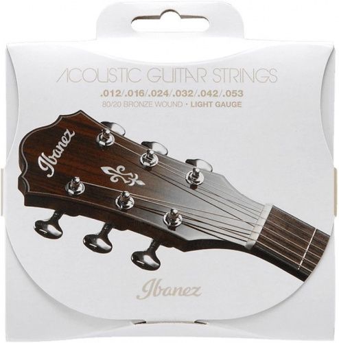 Струни для акустичних гітар IBANEZ IACS6C ACOUSTIC GUITAR STRING 12-53 - JCS.UA