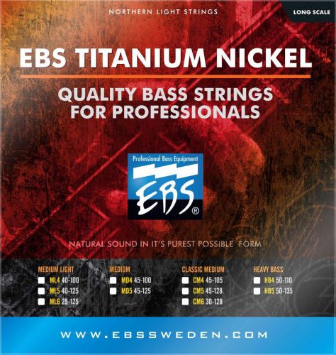 Струны EBS TN-CM TITANIUM NICKEL STRINGS LIGHT 5-STRINGS - JCS.UA