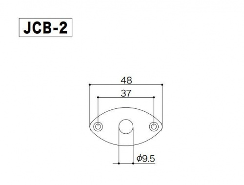 Разъем-планка для электрогитары GOTOH JCB-2 B Jack Cover (Black) - JCS.UA фото 3