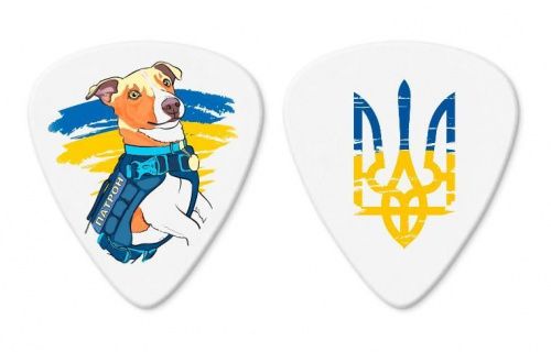 Медіатор DUNLOP 424C1.00 WHT UKR Dog TORTEX WEDGE CUSTOM PATRON - JCS.UA фото 2