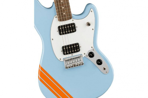 Электрогитара SQUIER by FENDER BULLET MUSTANG FSR HH DAPHNE BLUE w/COMPETITION STRIPES - JCS.UA фото 4