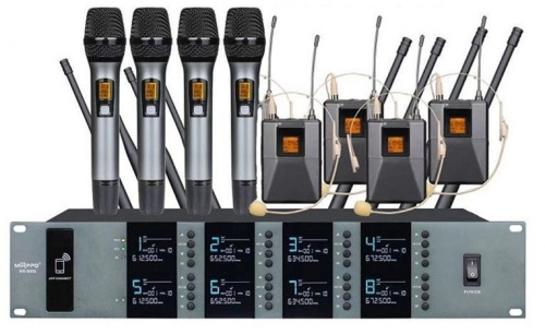 Беспроводная микрофонная система Emiter-S TA-7808MIX с ручными микрофонами и гарнитурами - JCS.UA