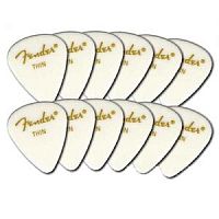 Набір медіаторів Fender 351 CLASSIC CELLULOID WHITE THIN 098-0351-780 - JCS.UA