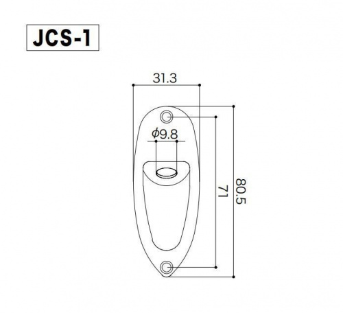 Роз'єм-планка для електрогітари GOTOH JCS-1 B Jack Cover (Black) - JCS.UA фото 3