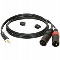 Кабель коммутационный KLOTZ AY9 Y-CABLE STEREO MINI JACK - 2xXLR MALE BLACK 1 M - JCS.UA