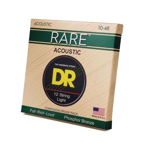 Cтруны DR STRINGS RPL-10/12 RARE ACOUSTIC PHOSPHOR BRONZE - 12 STRING (10-48) - JCS.UA фото 2