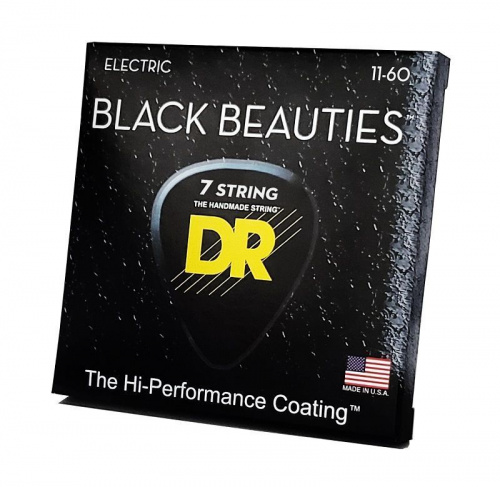 Cтруны DR STRINGS BKE7-11 BLACK BEAUTIES ELECTRIC - EXTRA HEAVY 7-STRING (11-60) - JCS.UA фото 2