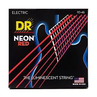 Струны DR STRINGS NRE-10 NEON RED ELECTRIC - MEDIUM (10-46) - JCS.UA
