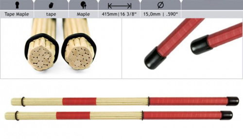 Барабанные палочки Rohema Tape Rods Maple - JCS.UA фото 2