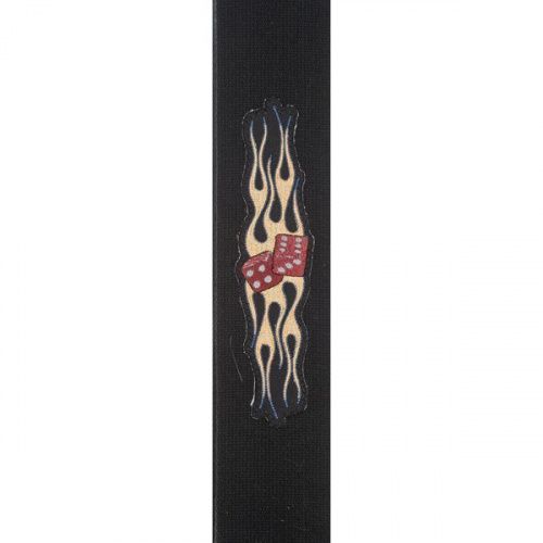 Гітарний ремінь PLANET WAVES PW50CTP02 Patch Guitar Strap, Flaming Dice Wide - JCS.UA фото 2