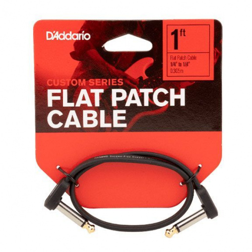 Патч-кабель D'ADDARIO PW-FPRR-01 Custom Series Flat Patch Cable (30cm) - JCS.UA