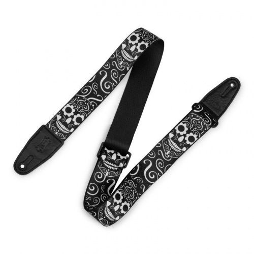 Ремінь LEVY'S MP2CAL-003 2″ Poly Calaca Guitar Strap – Skulls - JCS.UA