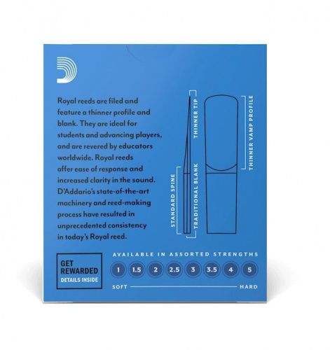 Палиця для альт саксофона D'ADDARIO RJB1030 Royal - Alto Sax # 3.0 - 10 Pack - JCS.UA фото 2