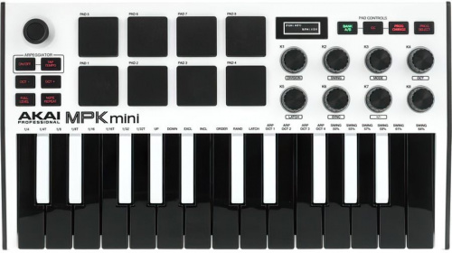 MIDI-клавиатура AKAI MPK MINI MK3 White - JCS.UA