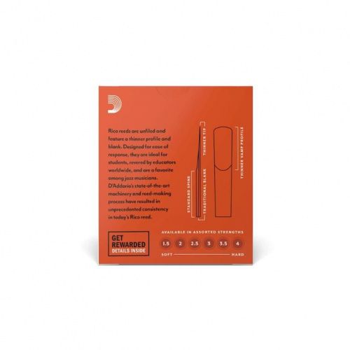 Трость для кларнета D'ADDARIO RCA1030 Rico - Bb Clarinet #3.0 (1шт) - JCS.UA фото 3