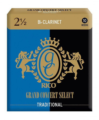 Трости для кларнета D'ADDARIO RGC10BCL250 Grand Concert Select - Bb Clarinet #2.5 - 10 Pack - JCS.UA