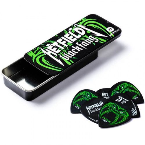 Медиаторы DUNLOP PH112T.73 HETFIELD'S BLACK FANG PICK TIN .73MM - JCS.UA
