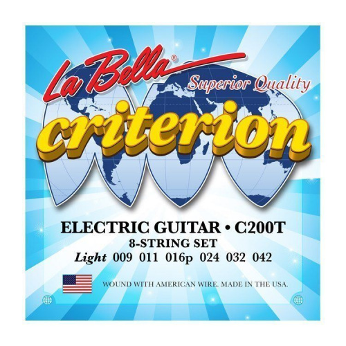 Струни для електрогітари La Bella C200T Criterion Electric Guitar, Nickel-Plated Round Wound – Light - JCS.UA