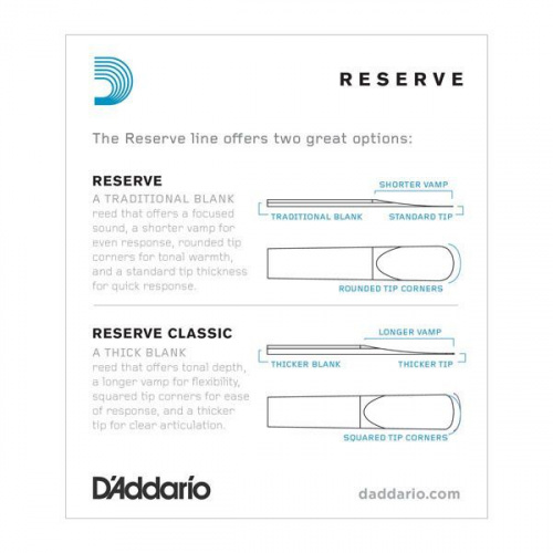 Трости для кларнета D'ADDARIO DCR1030 Reserve Bb Clarinet #3.0 - 10 Box - JCS.UA фото 2