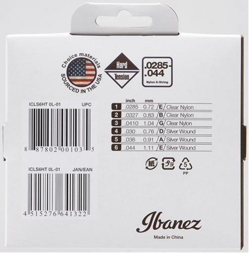 Струны для классических гитар IBANEZ ICLS6HT CLASSIC GUITAR STRING 28,5-44 - JCS.UA фото 2