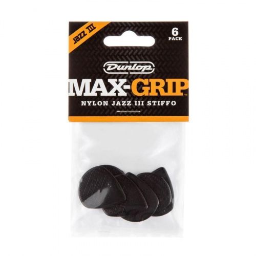 Медиатор DUNLOP 471P3S MAX-GRIP JAZZ III STIFFO PICK - JCS.UA фото 4