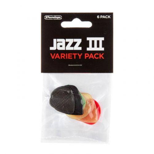 Медіатори DUNLOP PVP103 JAZZ III PICK VARIETY PACK - JCS.UA