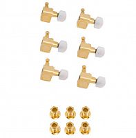 Кілки для гітари FENDER DELUXE CAST/SEALED GUITAR TUNING MACHINES WITH PEARL BUTTONS SET - JCS.UA
