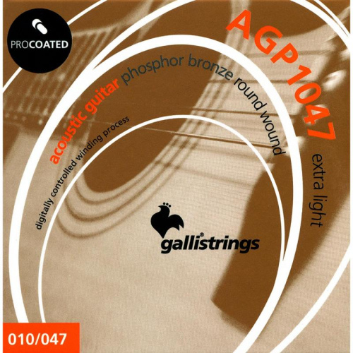 Струны для акустической гитары Gallistrings AGP1047 EXTRA LIGHT - JCS.UA