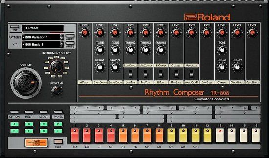 Виртуальная драм-машина Roland Cloud TR-808 Rhythm Composer!