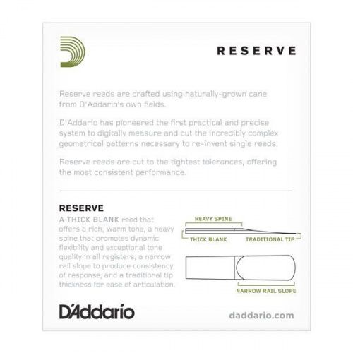 Тростини для саксофона D'Addario DJR0130-B25 Reserve - Alto Sax # 3.0 - 25 Pack - JCS.UA фото 2