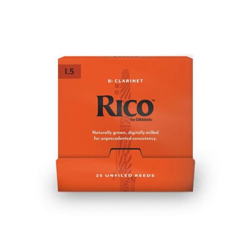 Тростина для кларнета DADDARIO RCA0115-B25 Rico - Bb Clarinet #1.5 (1шт) - JCS.UA фото 2