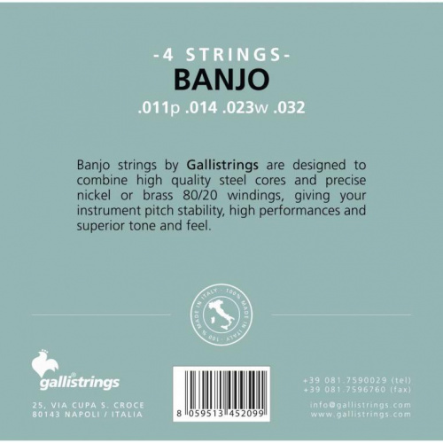 Струни для банджо Gallistrings G204 - JCS.UA фото 3