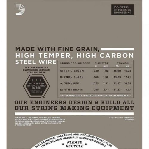 Струни для бас-гітар D'Addario ENR-70 - JCS.UA фото 3