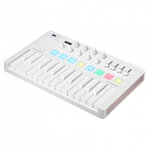 MIDI-клавиатура Arturia MiniLab 3 Alpine White Special Edition - JCS.UA фото 2