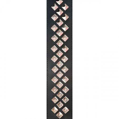 Гітарний ремінь PLANET WAVES PW25LGS01 Metal Collection Leather Guitar Strap, Diamond Stud - JCS.UA фото 2