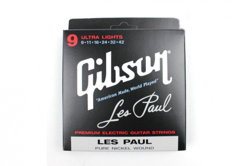 Струни для електрогітар GIBSON SEG-LP9 LES PAUL PURE NICKEL WOUND .009-.042 - JCS.UA