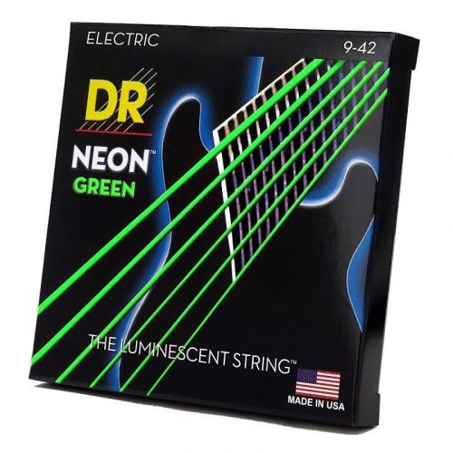 Струни DR STRINGS NGE-9 NEON GEEN ELECTRIC - LIGHT (9-42) - JCS.UA фото 2