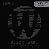 Струны WARWICK 41200 Black Label, Nickel-Plated, Medium 4-String (45-105) - JCS.UA