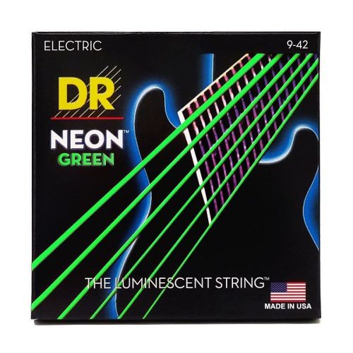 Струни DR STRINGS NGE-9 NEON GEEN ELECTRIC - LIGHT (9-42) - JCS.UA